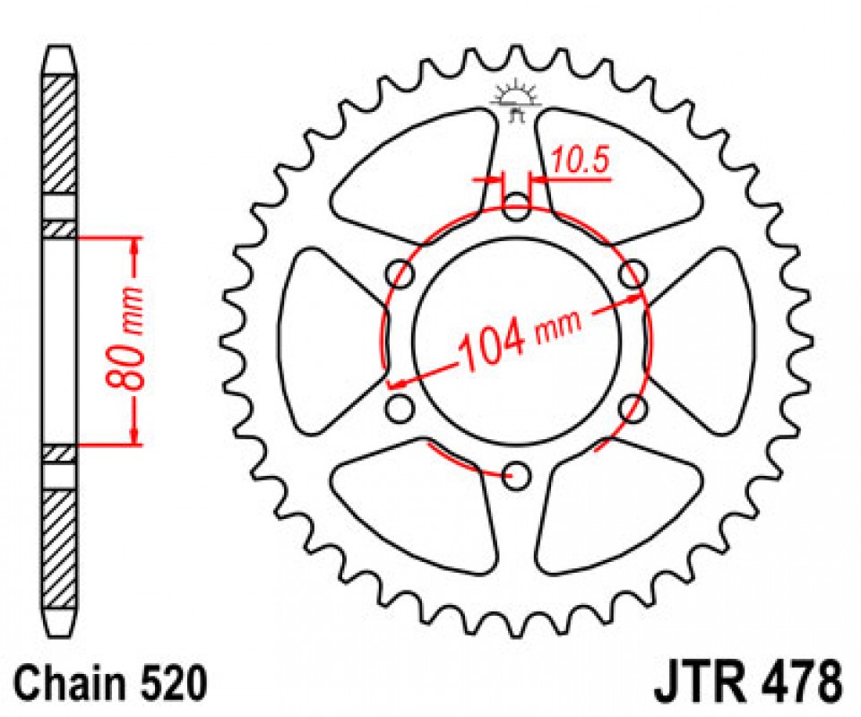 JT lánckerék JTR478.38