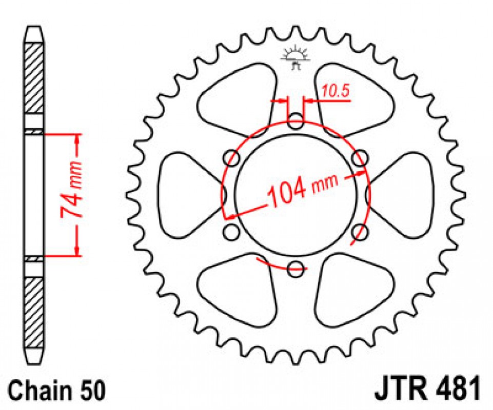 JT lánckerék JTR481.38