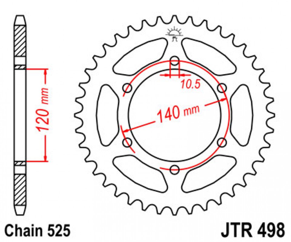 JT lánckerék JTR498.38