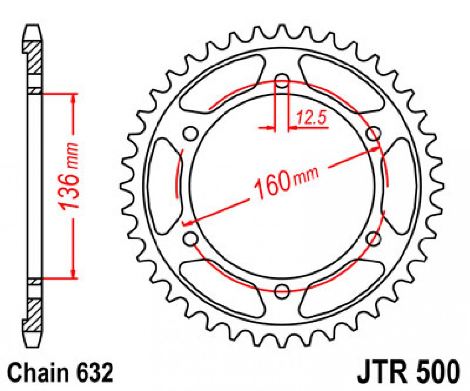 JT lánckerék JTR500.40