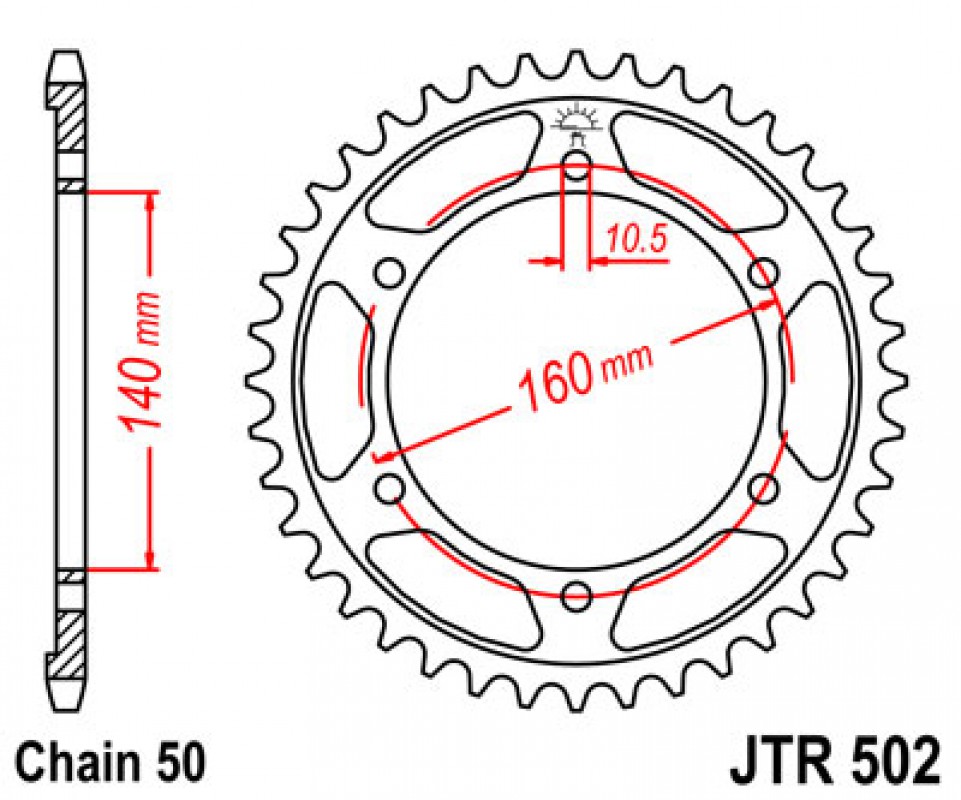 JT lánckerék JTR502.49