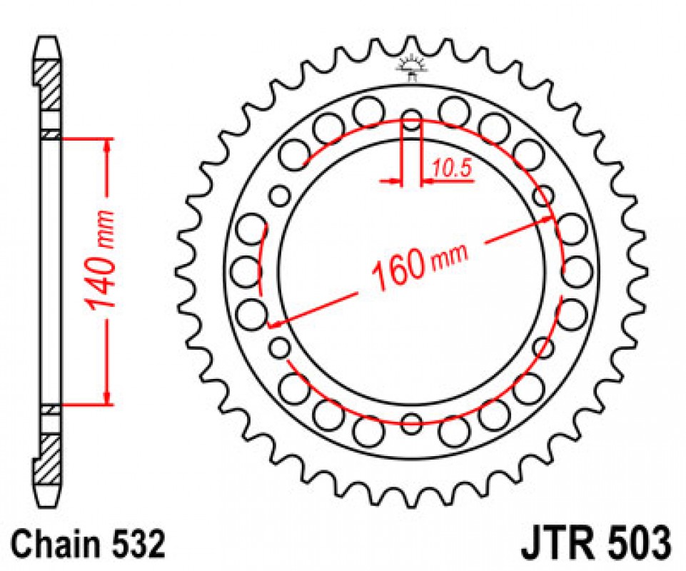 JT lánckerék JTR503.45