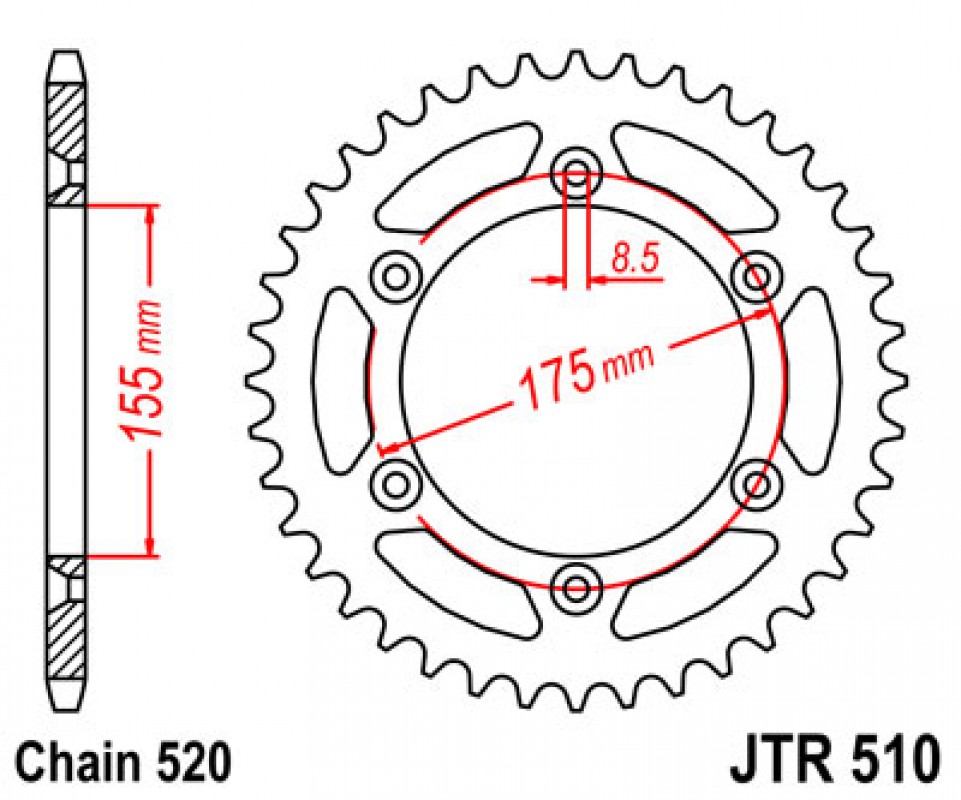 JT lánckerék JTR510.46