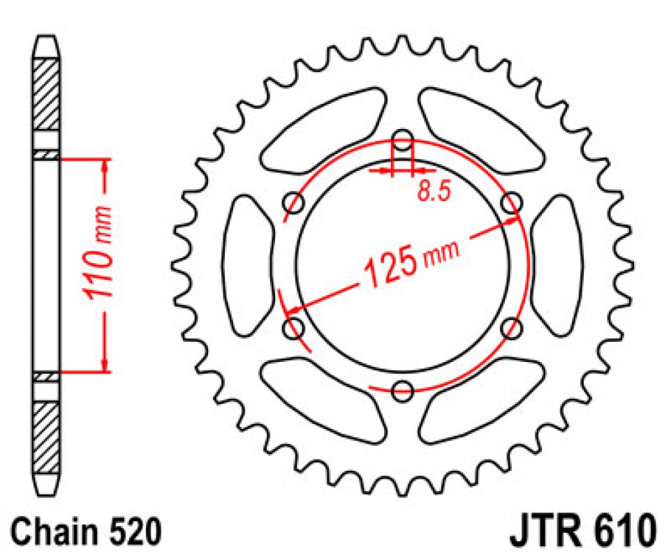 JT lánckerék JTR610.51