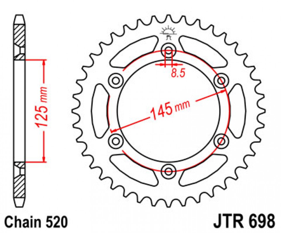 JT lánckerék JTR698.40