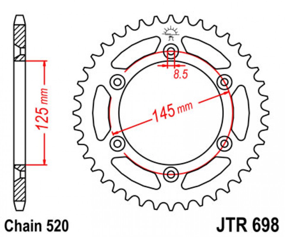 JT lánckerék JTR698.42