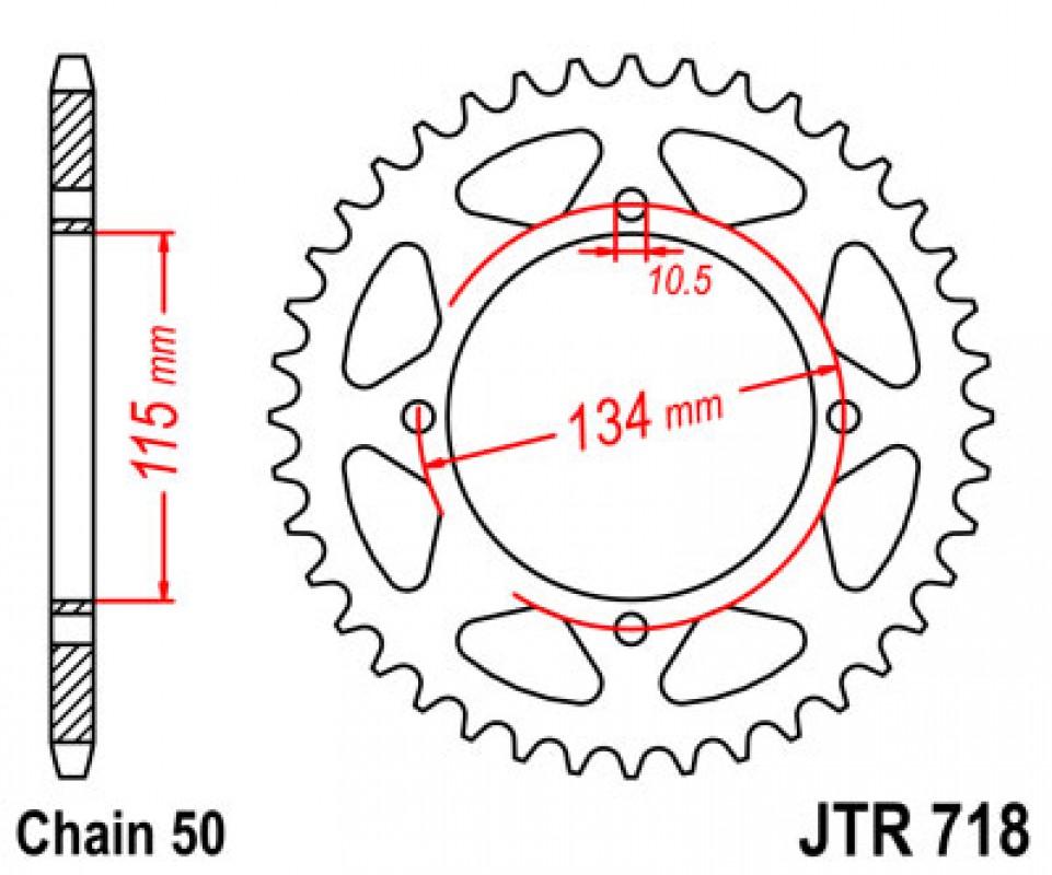 JT lánckerék JTR718.44