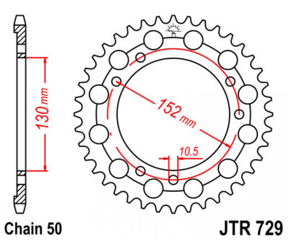 JT lánckerék JTR729.46