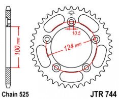 JT lánckerék JTR744.39