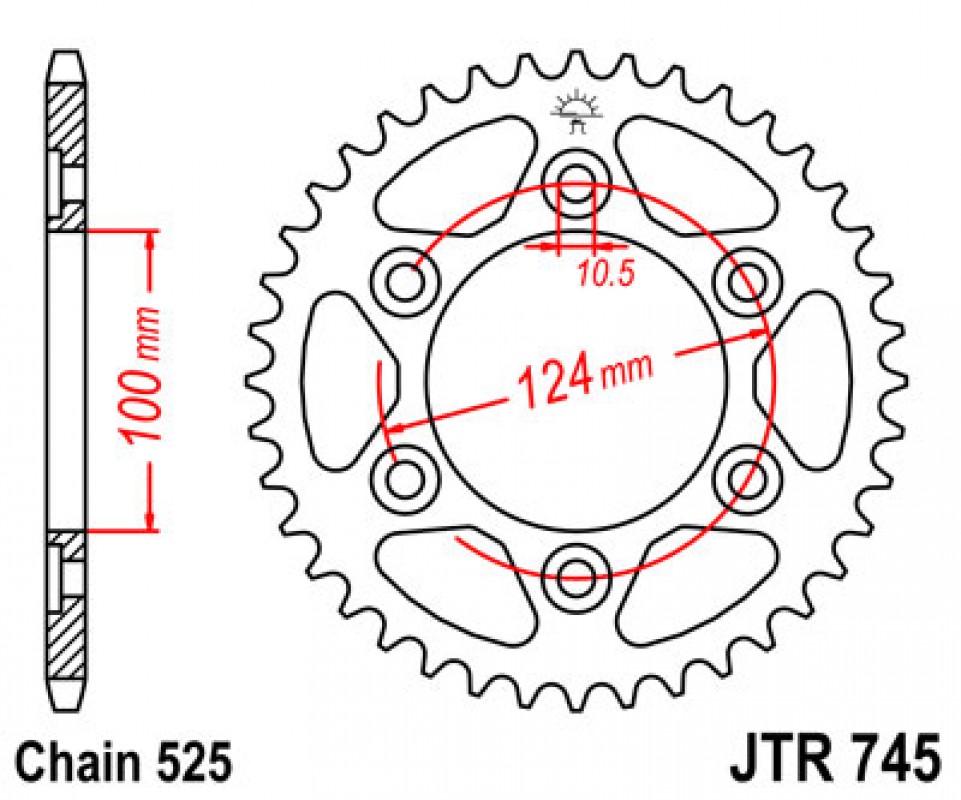 JT lánckerék JTR745.43