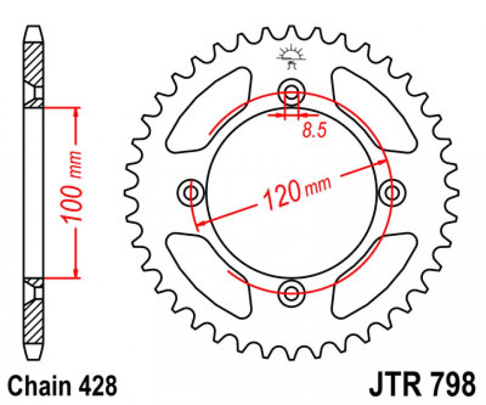 JT lánckerék JTR798.44