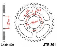 JT lánckerék JTR801.45