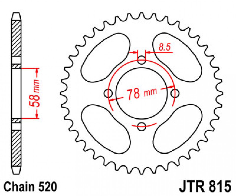 JT lánckerék JTR815.35