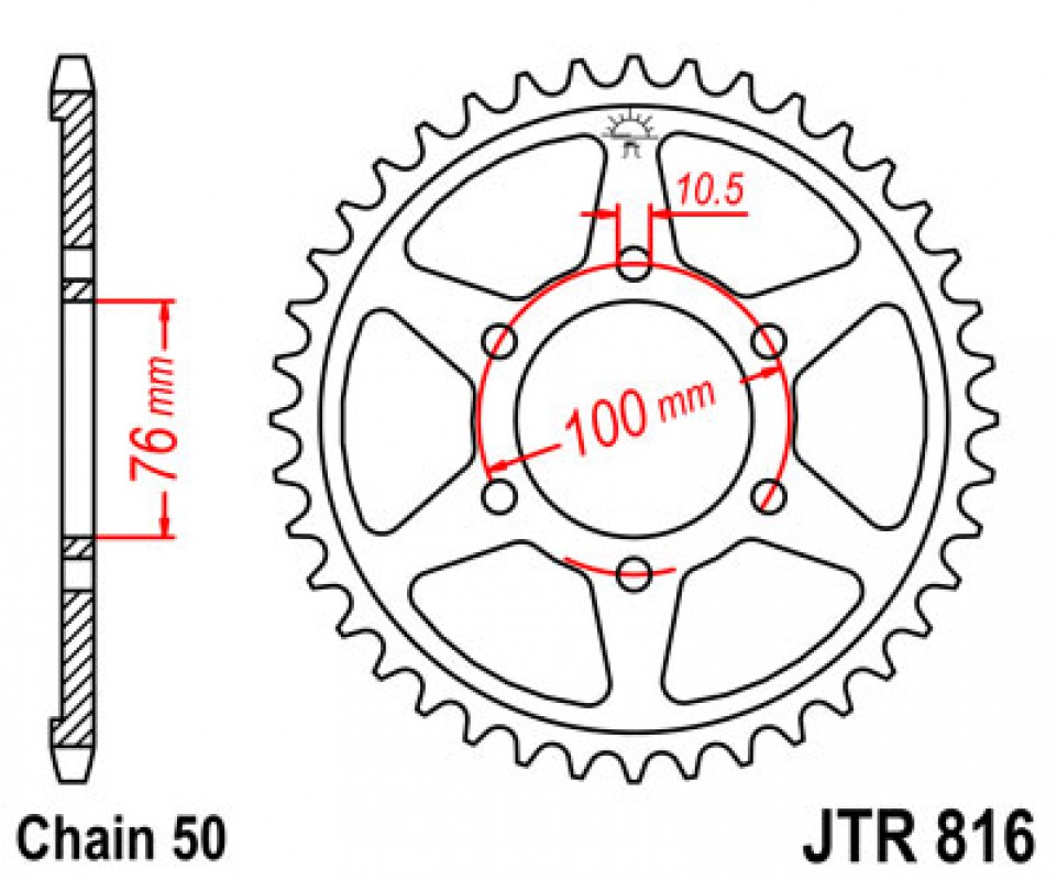 JT lánckerék JTR816.39