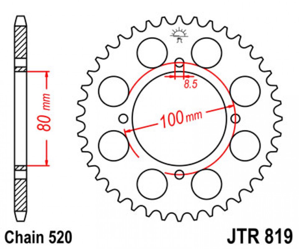 JT lánckerék JTR819.37