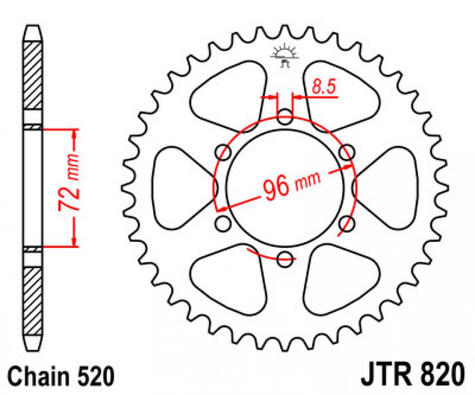 JT lánckerék JTR820.42