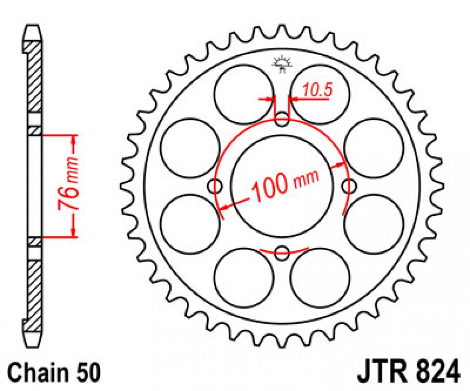 JT lánckerék JTR824.40