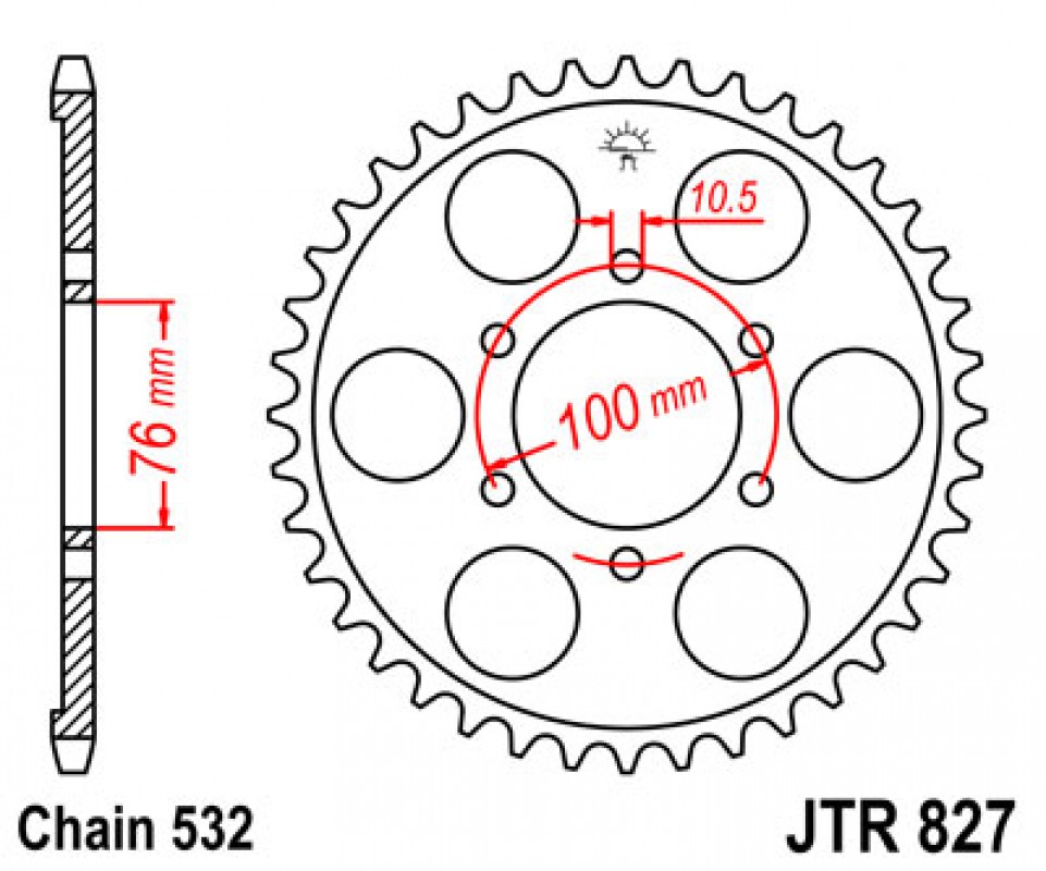 JT lánckerék JTR827.42