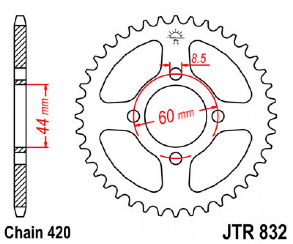 JT lánckerék JTR832.30