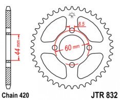 JT lánckerék JTR832.38