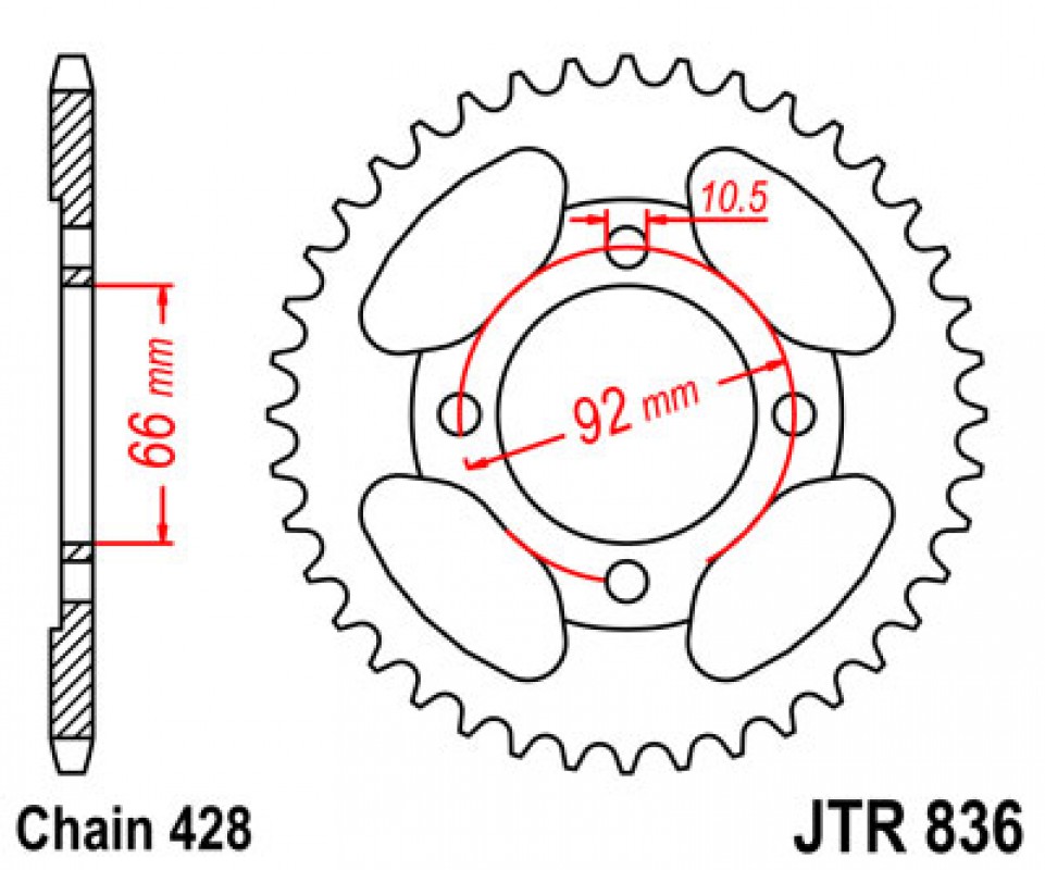 JT lánckerék JTR836.36