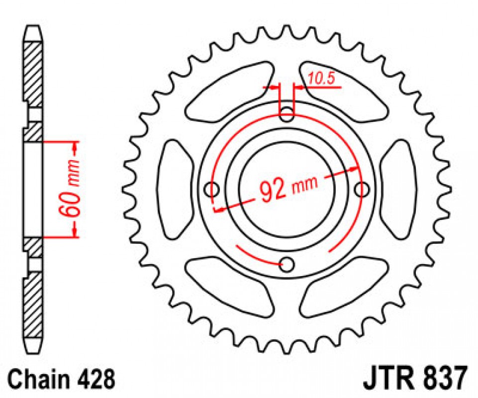 JT lánckerék JTR837.39