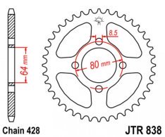 JT lánckerék JTR838.35