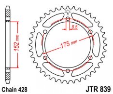 JT lánckerék JTR839.55