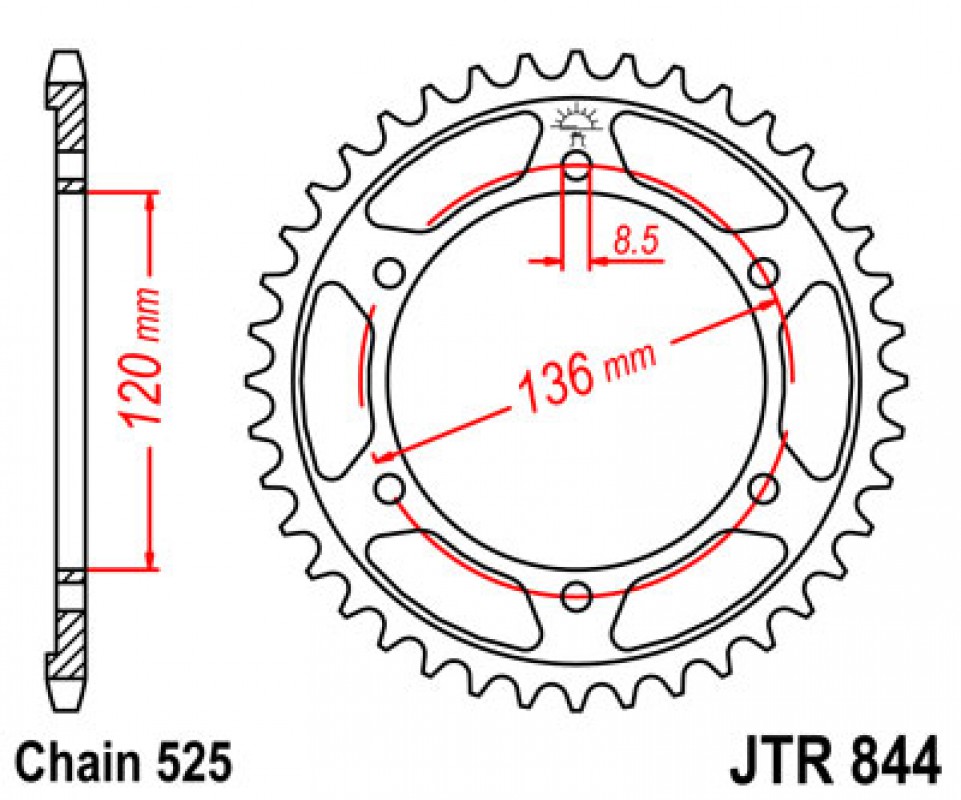 JT lánckerék JTR844.44