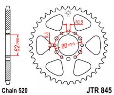 JT lánckerék JTR845.48