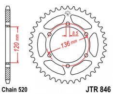 JT lánckerék JTR846.38