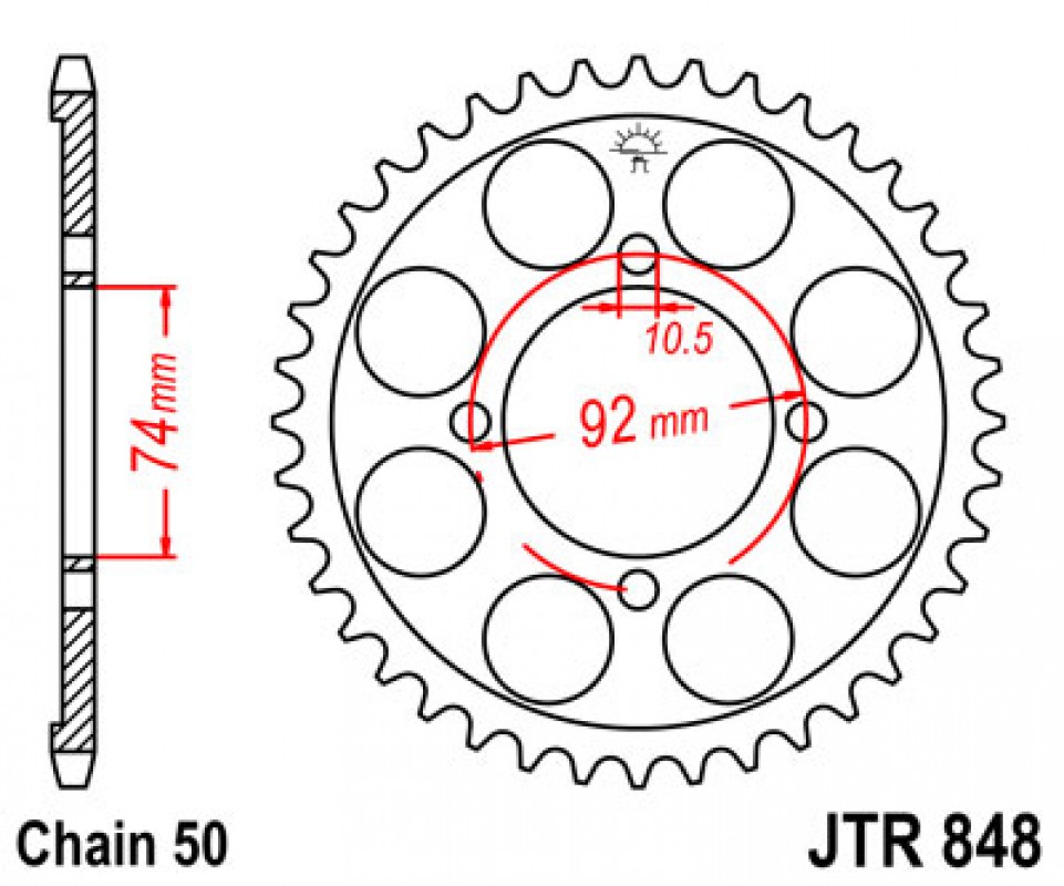 JT lánckerék JTR848.37