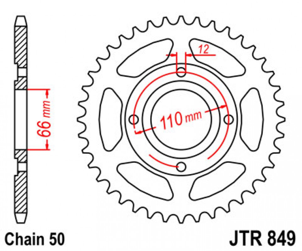 JT lánckerék JTR849.38