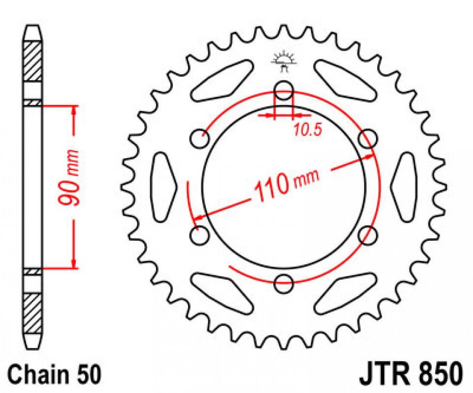 JT lánckerék JTR850.31