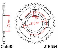 JT lánckerék JTR854.36