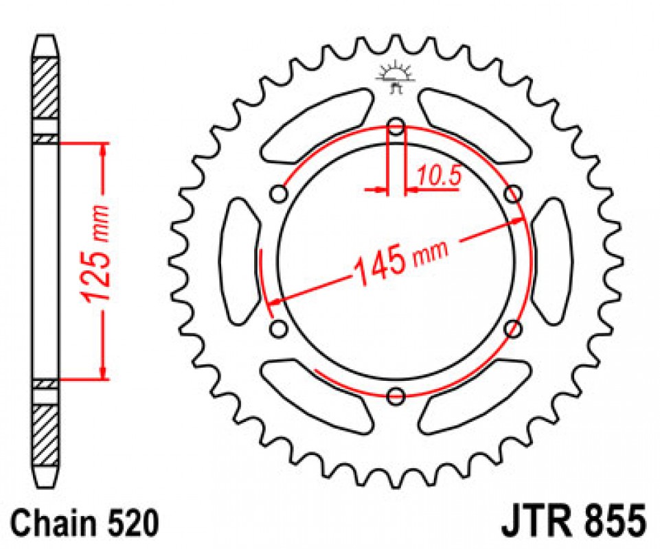 JT lánckerék JTR855.45