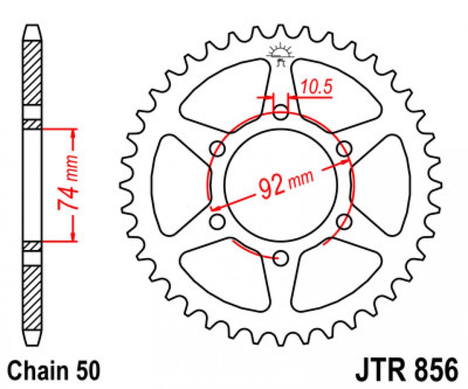 JT lánckerék JTR856.44