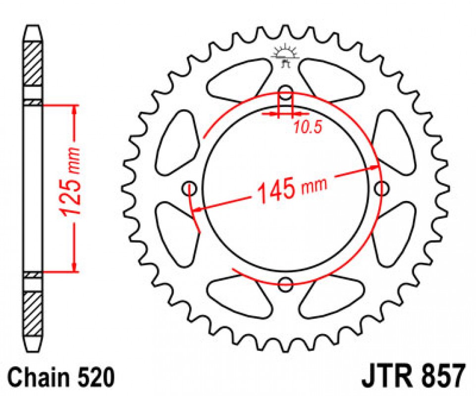 JT lánckerék JTR857.47