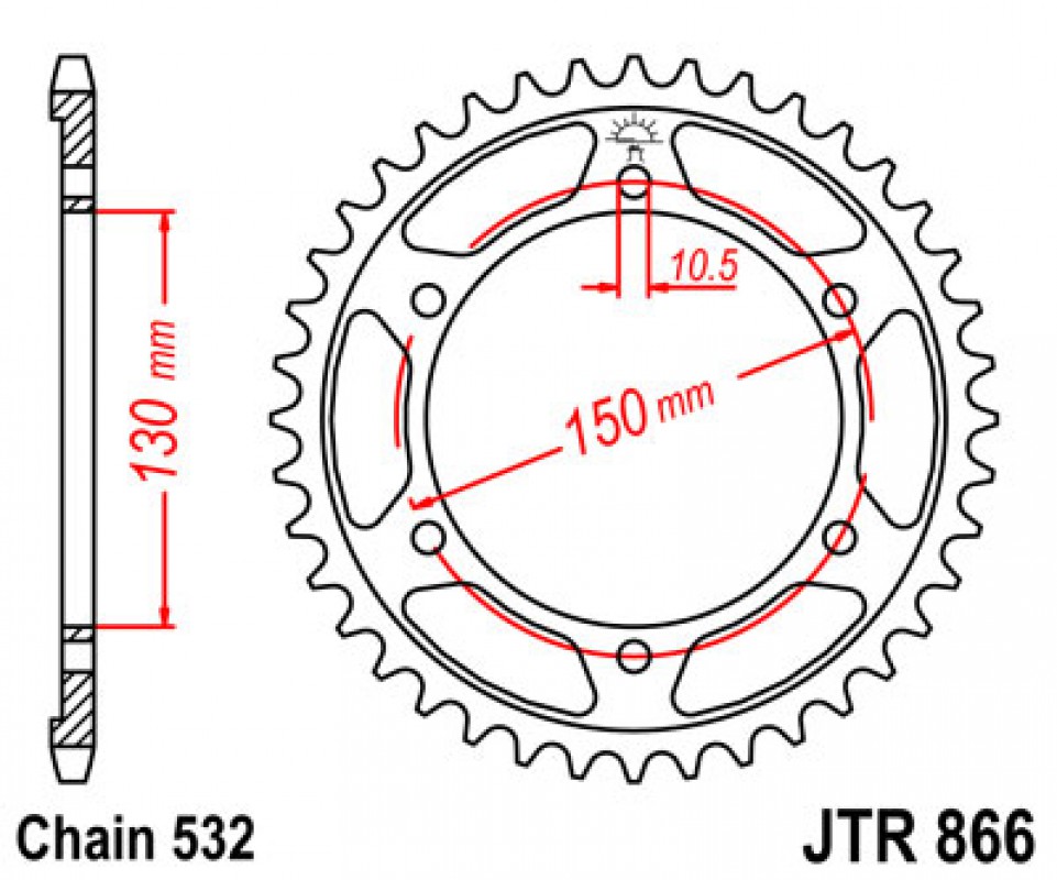 JT lánckerék JTR866.38