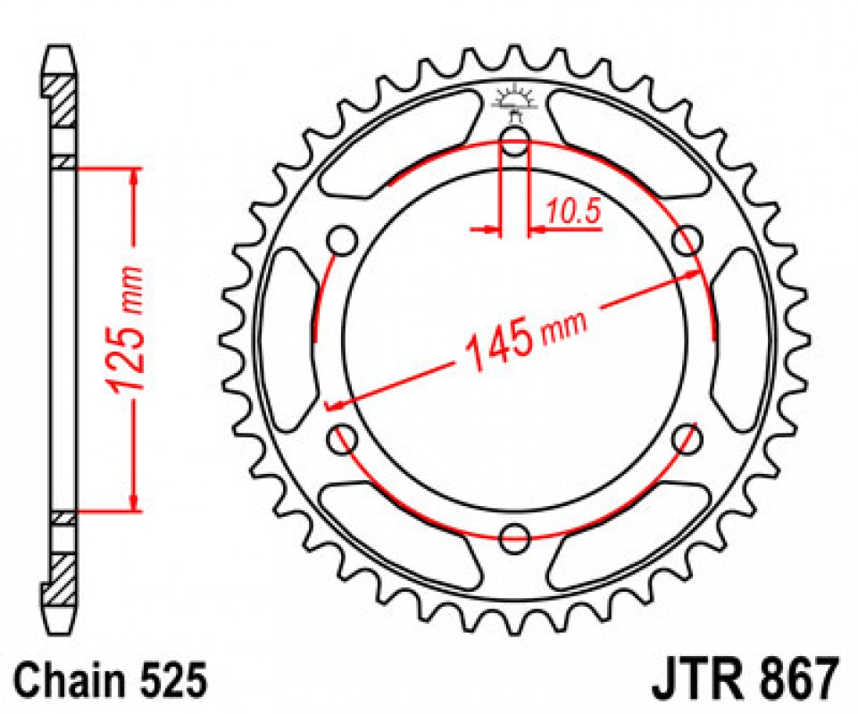 JT lánckerék JTR867.42