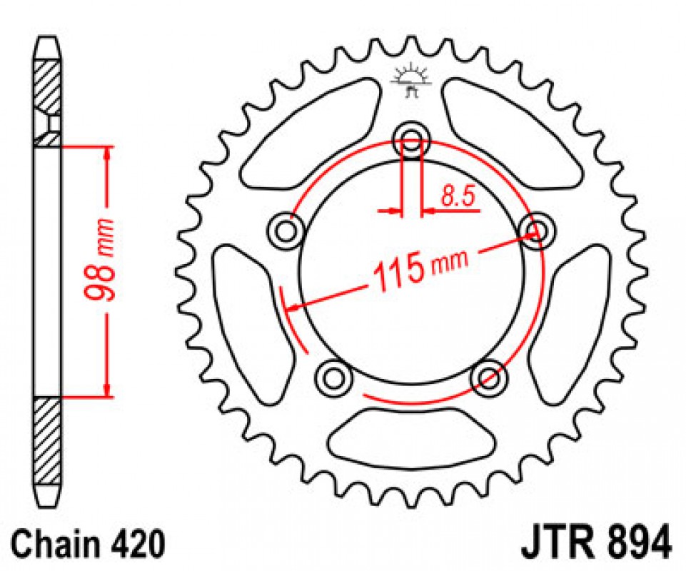 JT lánckerék JTR894.46