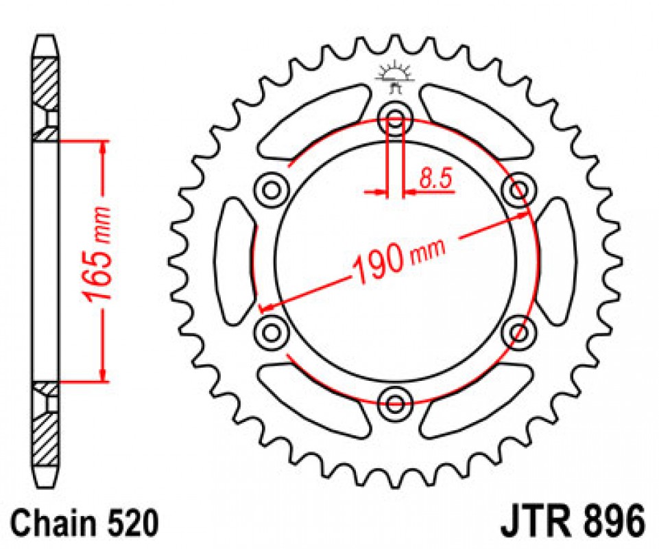 JT lánckerék JTR896.48