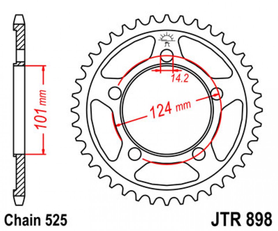 JT lánckerék JTR898.38