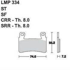 AP Racing LMP334 SRR fékbetét