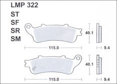 AP Racing LMP322 SM fékbetét