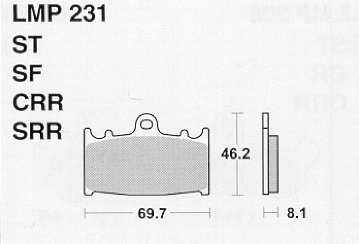 AP Racing LMP231 SRR fékbetét