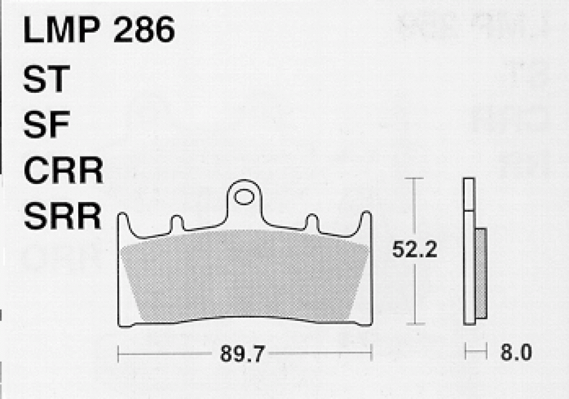 AP Racing LMP286 CRR fékbetét