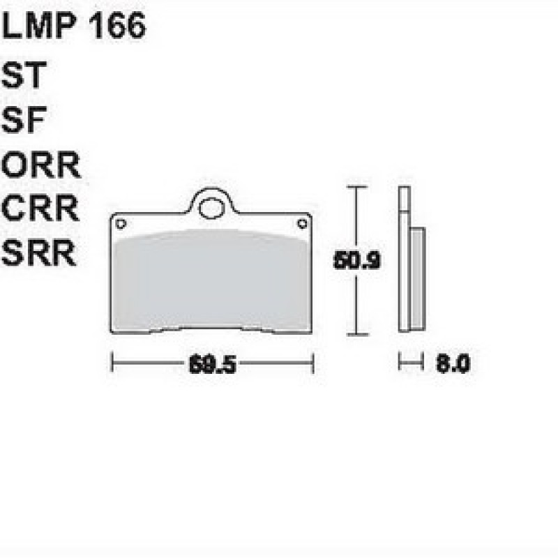 AP Racing LMP166 CRR fékbetét