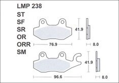 AP Racing LMP238 OR fékbetét