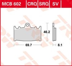 TRW MCB602 SV fékbetét - Szinteres